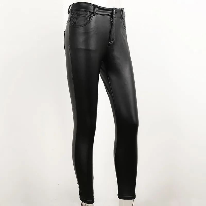 High Waist  Elastic Pencil Pants