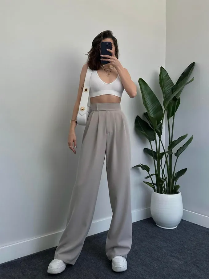 High Waist Palazzo Pants - 0969