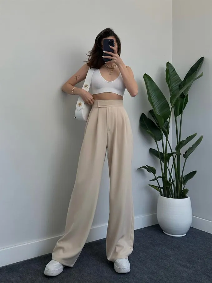 High Waist Palazzo Pants - 0969