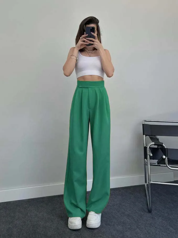 High Waist Palazzo Pants - 0969