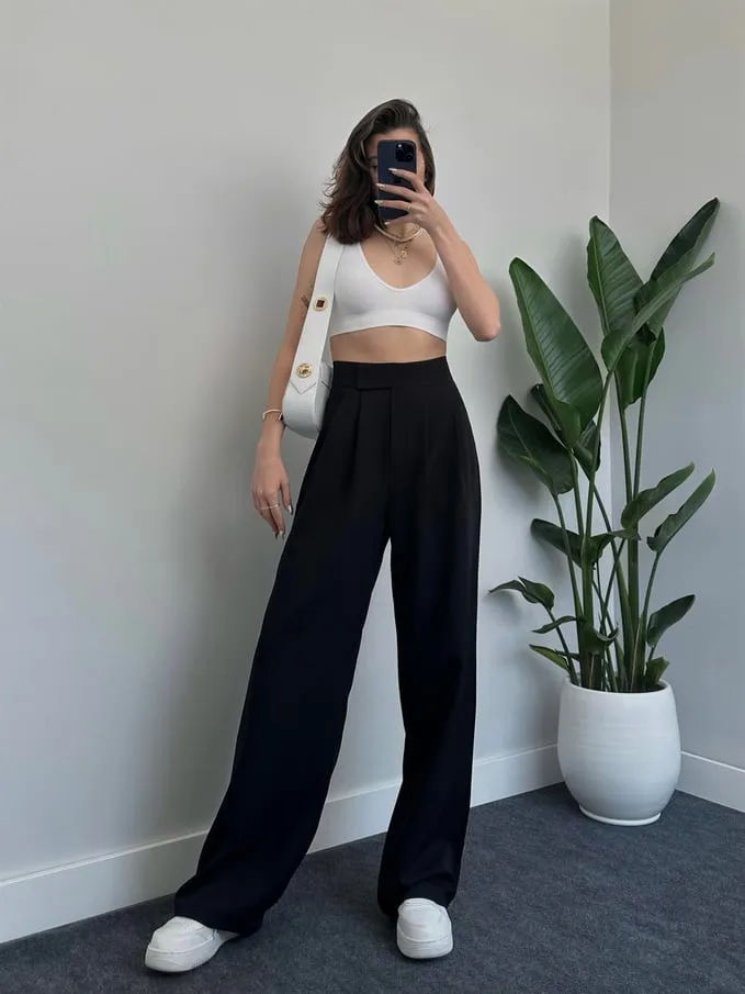 High Waist Palazzo Pants - 0969