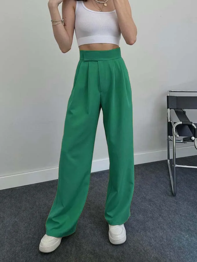 High Waist Palazzo Pants - 0969