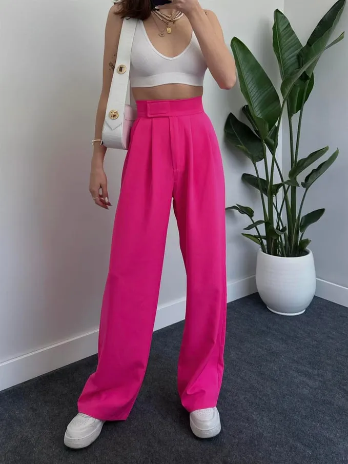 High Waist Palazzo Pants - 0969