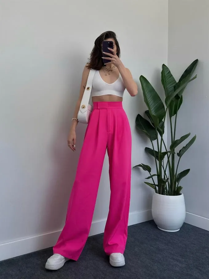 High Waist Palazzo Pants - 0969