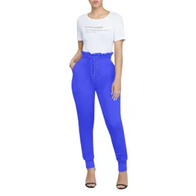 High Waist Sexy Elastic Waist Strap Elastic Ankle Pants