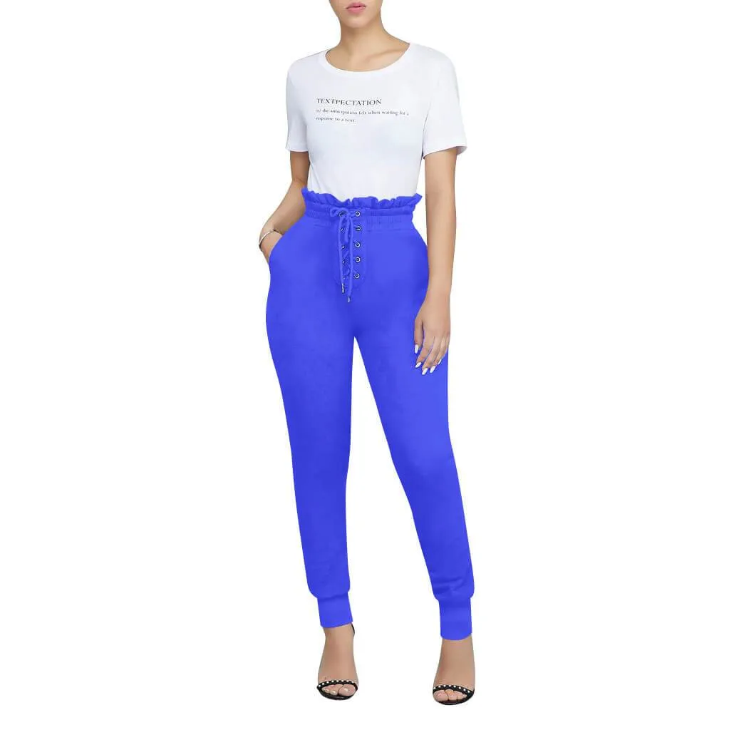 High Waist Sexy Elastic Waist Strap Elastic Ankle Pants