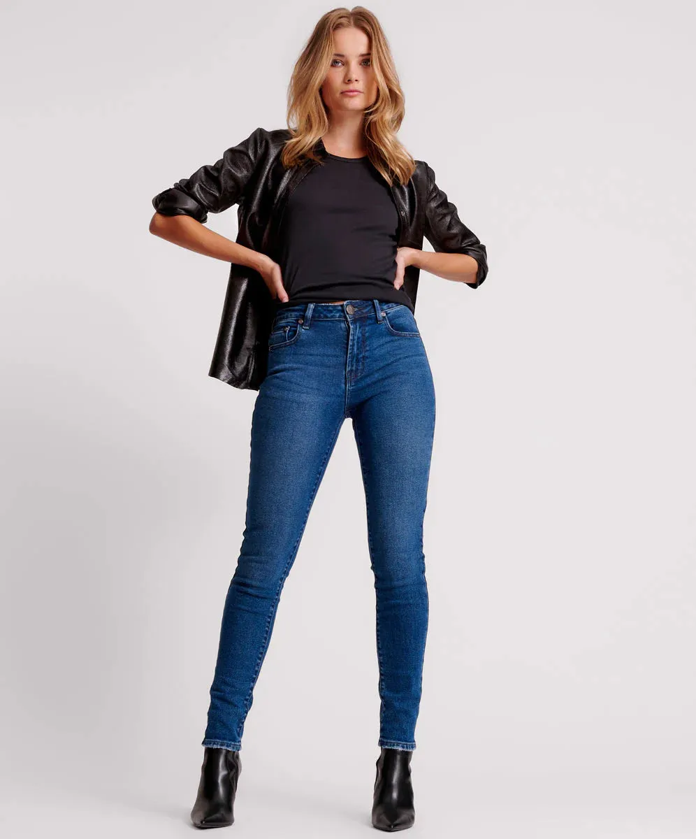 INDIGO FREEBIRDS II HIGH WAIST STRETCH SKINNY JEAN