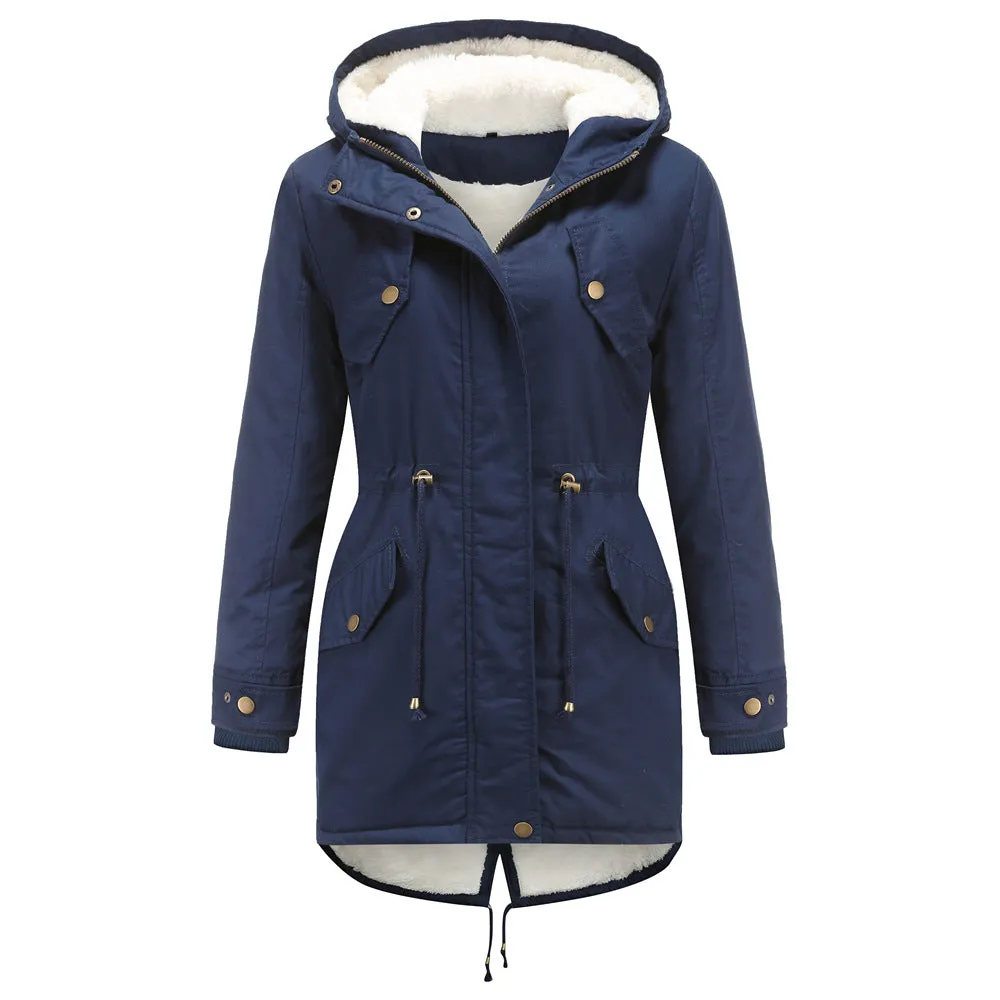 Insulated Fleece-Lined Winter Parka Jacket