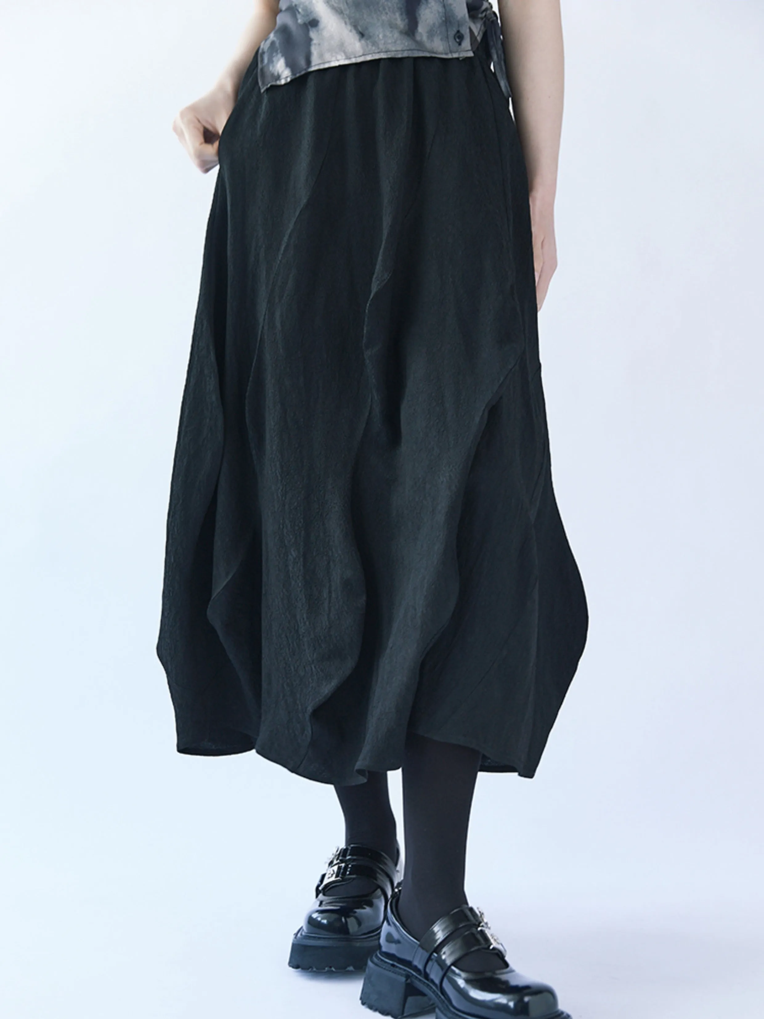 Irregular Wave A-line Skirt
