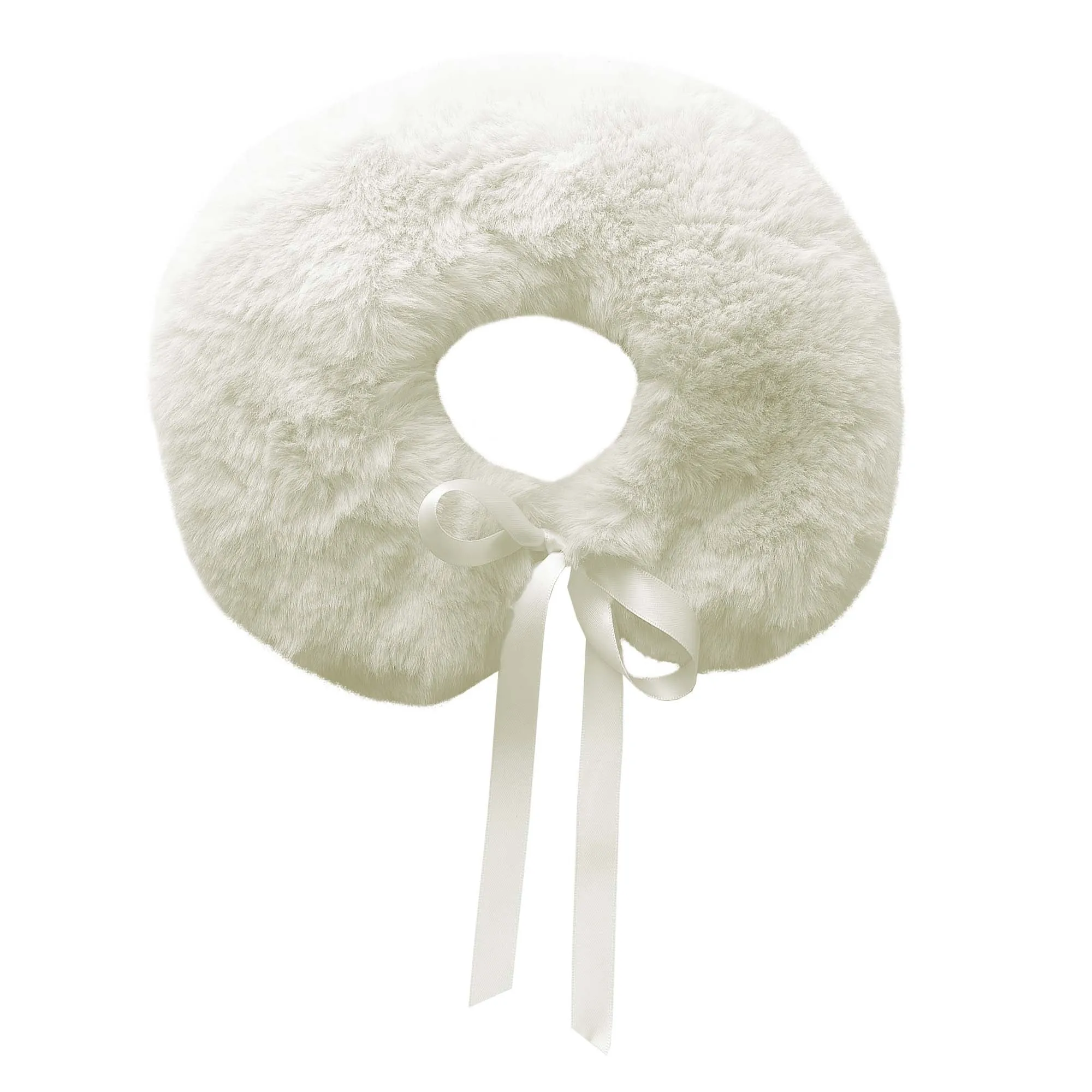 Ivory Faux Fur Collar