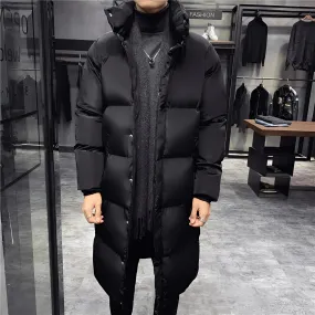 Jacob Shiny Quilted Winter Coat - Long and Insulated