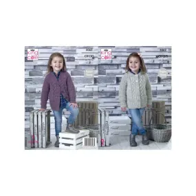 King Cole Kids Aran Knitting Pattern 5062