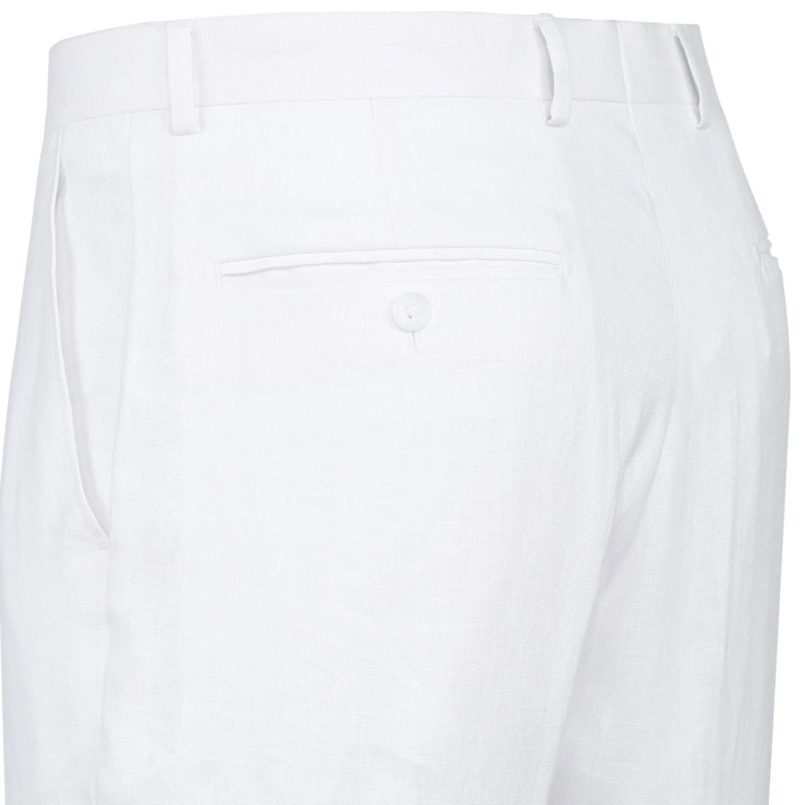 Linen Suit 2 Piece 2 Buttons Regular Fit In White