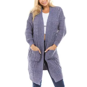 Loose Double Pocket Knitting Cardigan