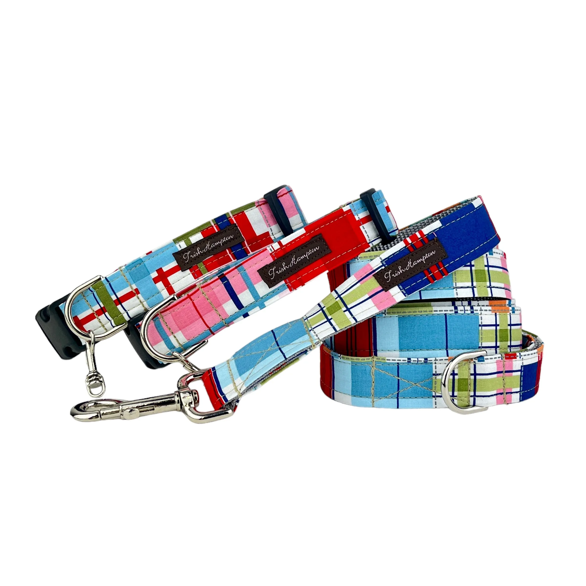 Madras Plaid Dog Collar - 995