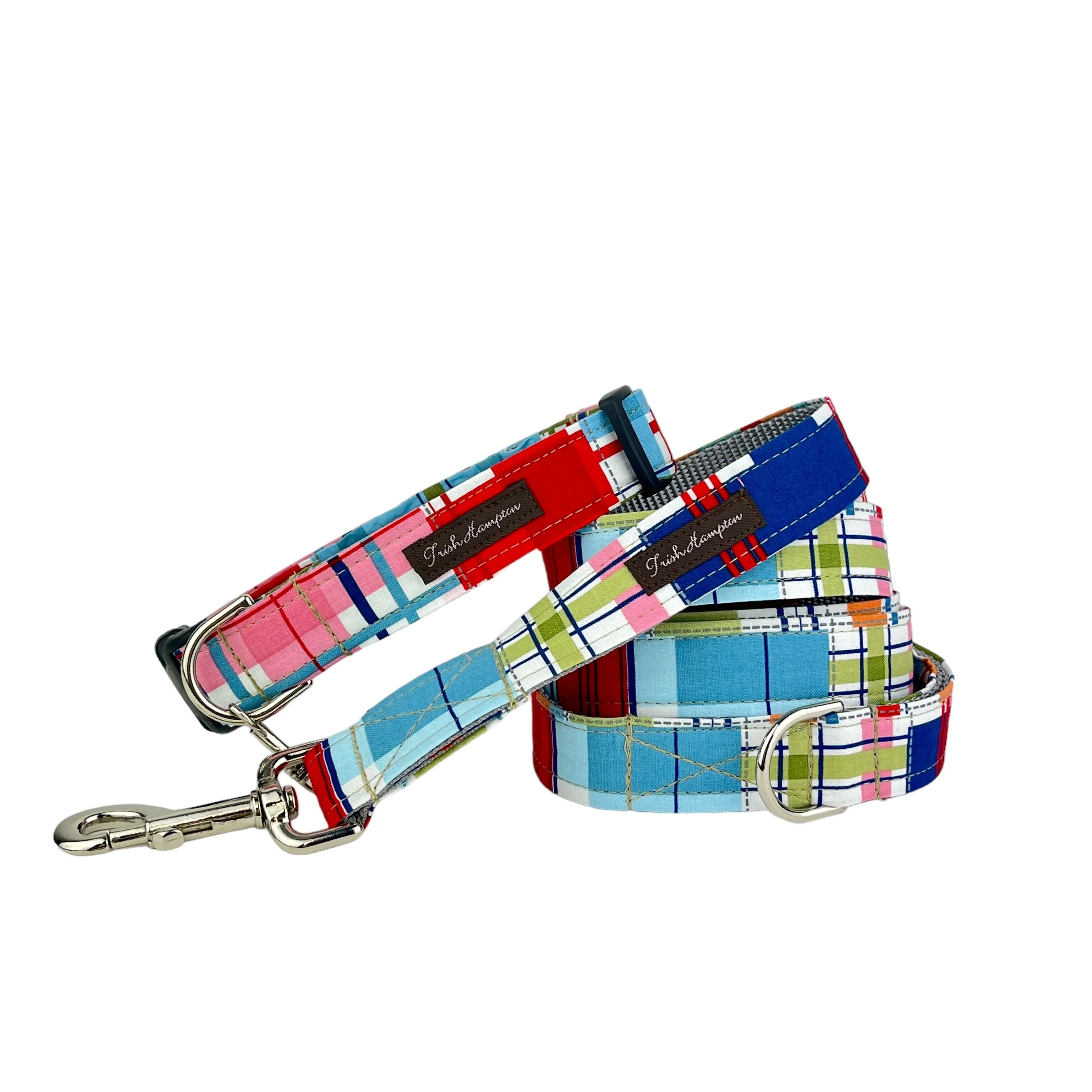 Madras Plaid Dog Collar - 995