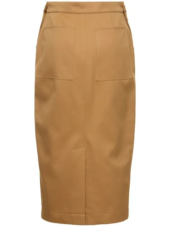Max Mara   Cresta cotton gabardine pencil skirt 