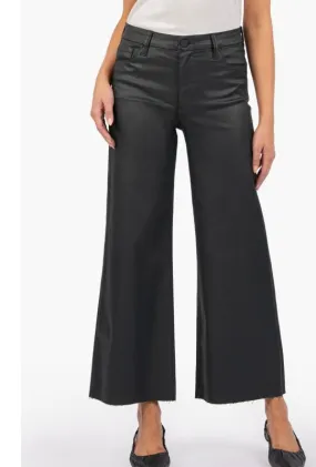 Meg Fab Ab Coated High Waist Ankle Wide Leg Jeans