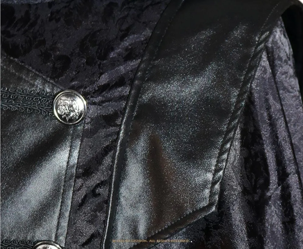 Men Trench Medieval Gothic Renaissance Punk Retro Uniform Jacket