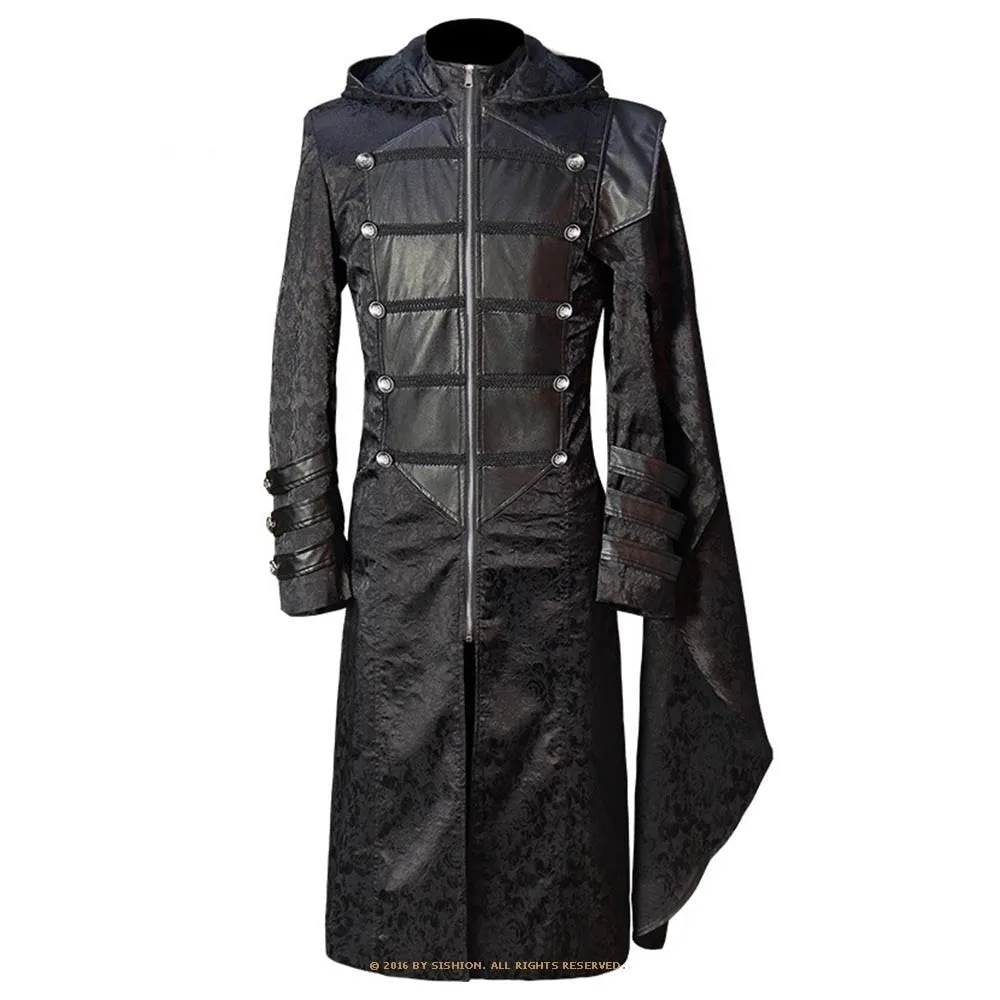 Men Trench Medieval Gothic Renaissance Punk Retro Uniform Jacket
