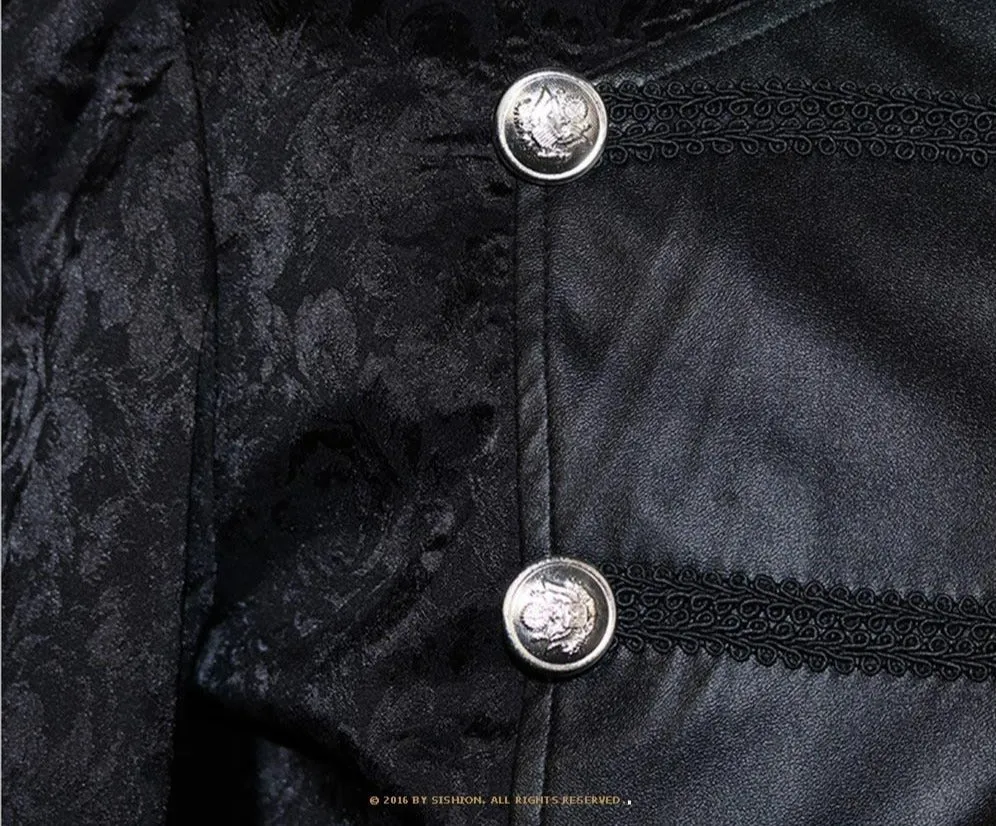Men Trench Medieval Gothic Renaissance Punk Retro Uniform Jacket