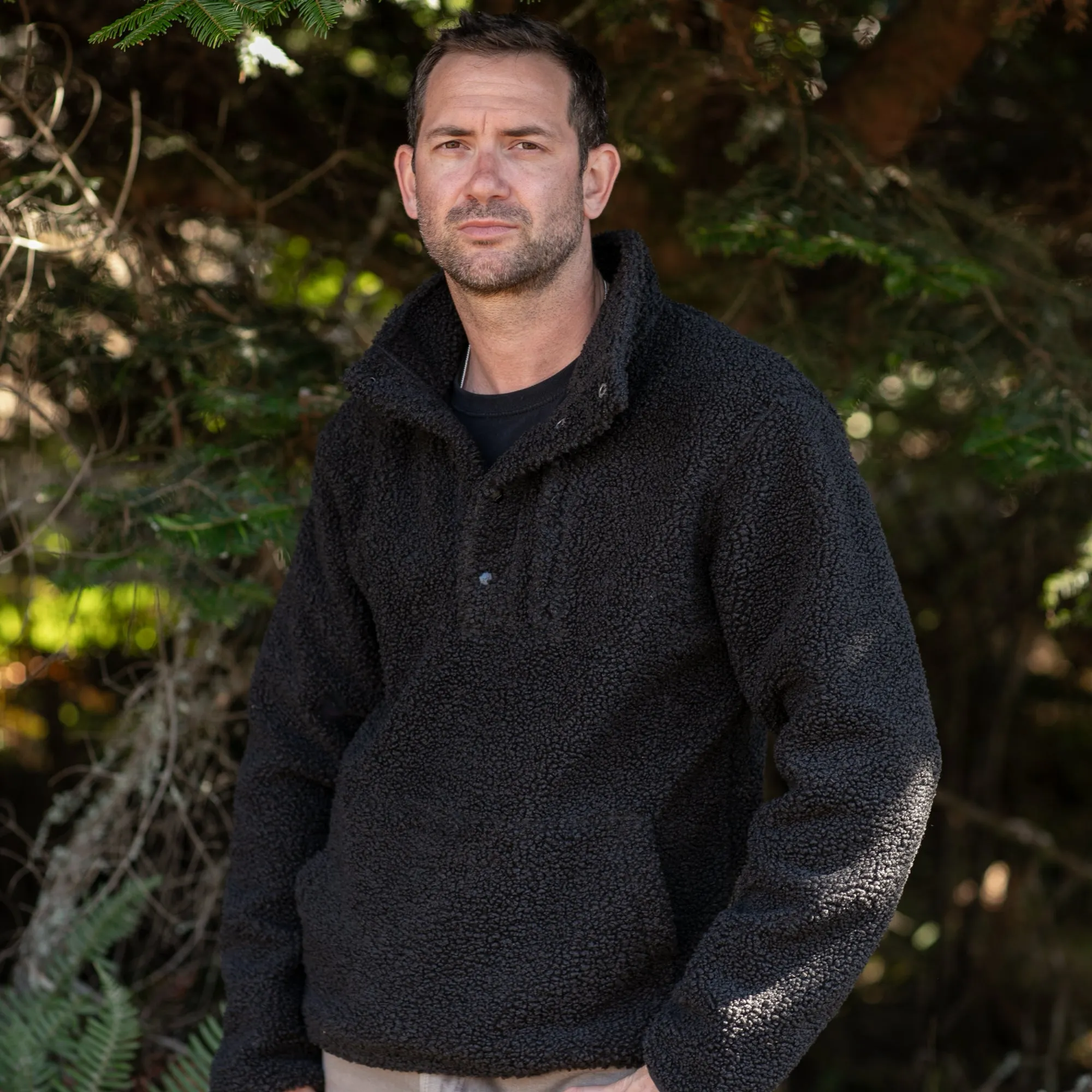 Men's Cypress Sherpa Fleece- Onyx Black