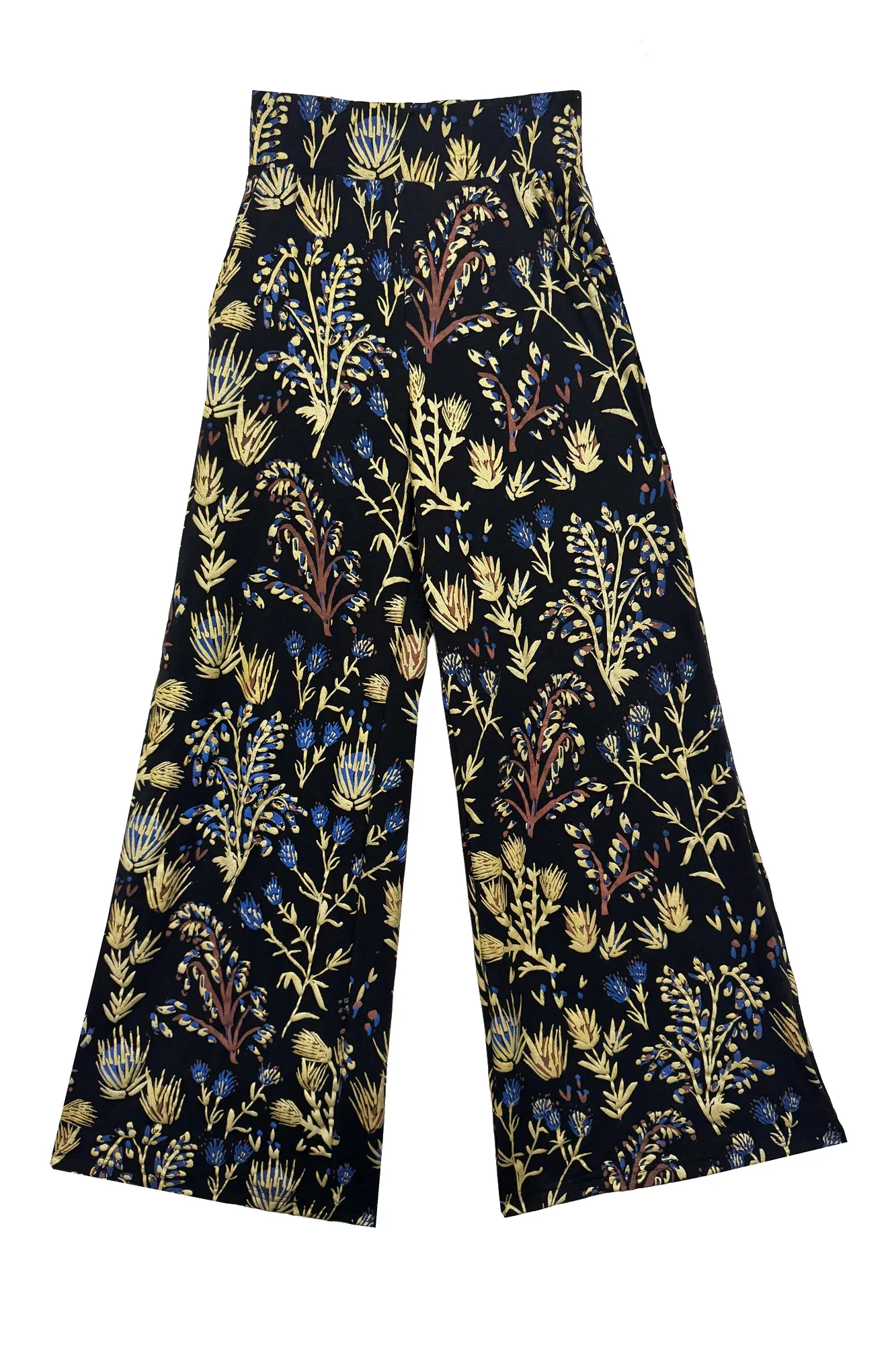 Midnight Thistle High Waisted Wide Leg Pants