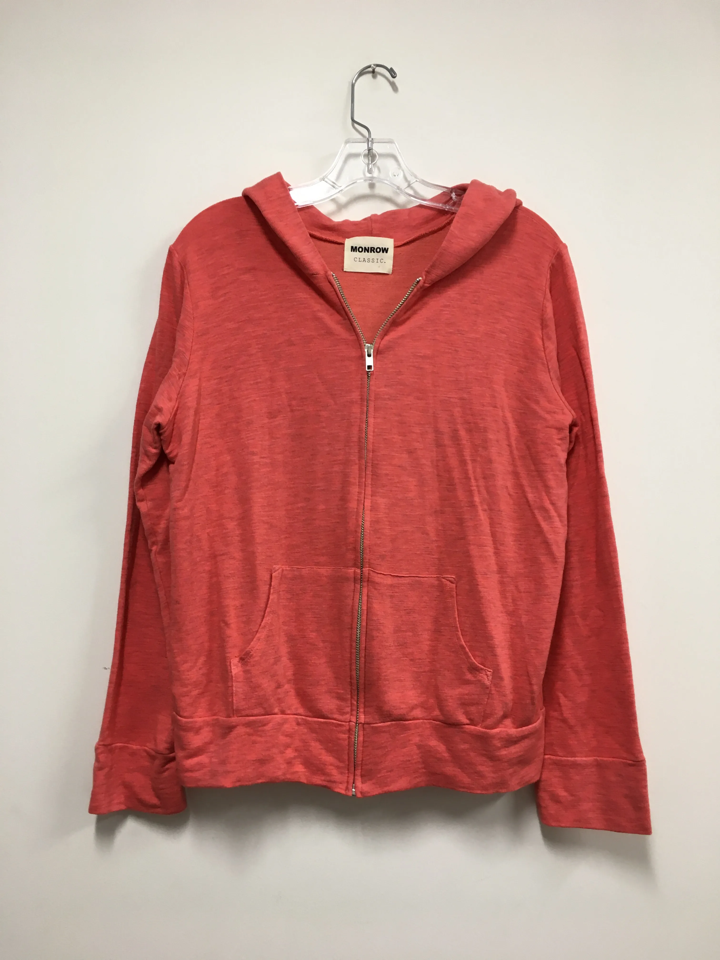 MONROW Classic Coral Full Zip Hoodie - Size Medium