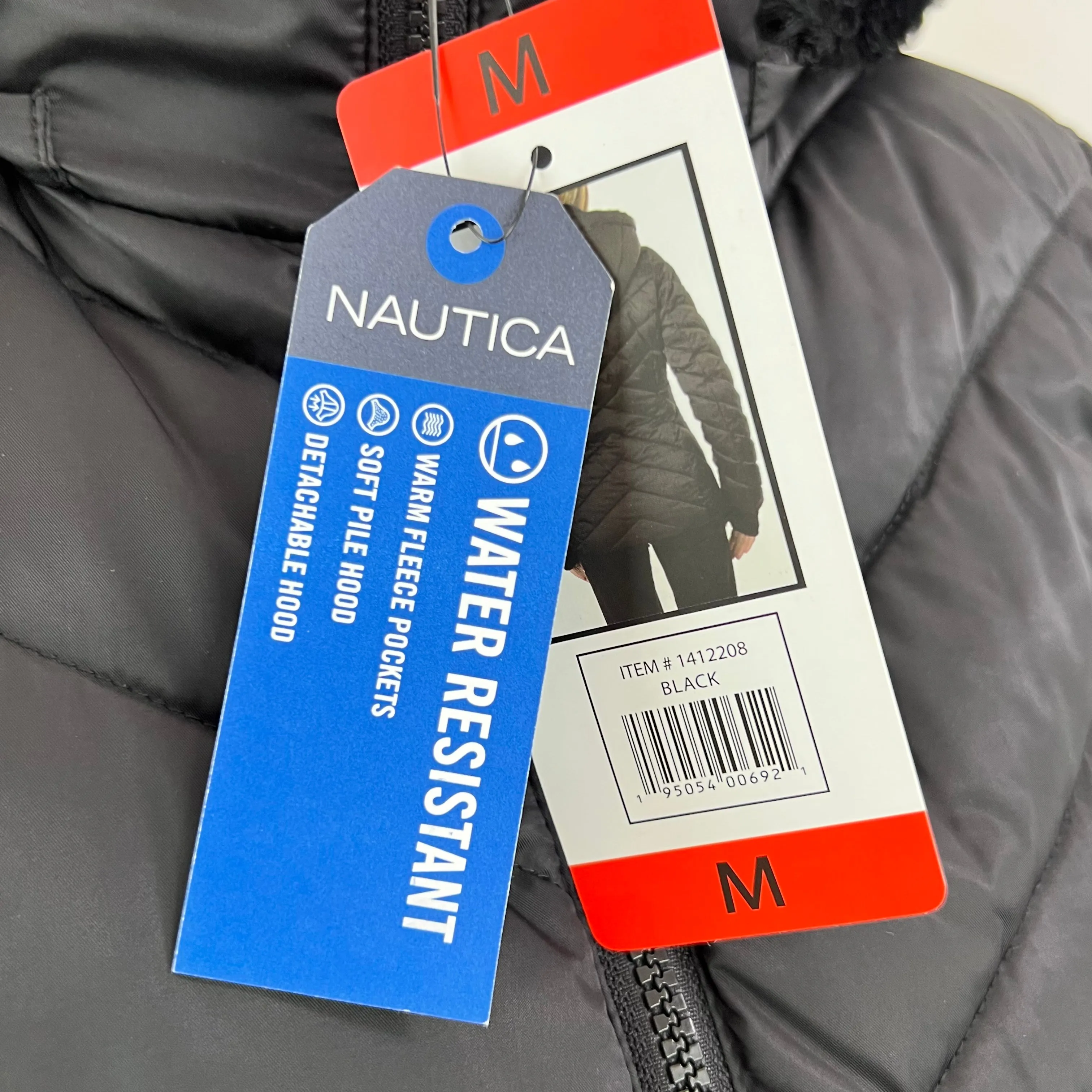Nautica Water Resistant Quilted Puffer Jacket Size Medium