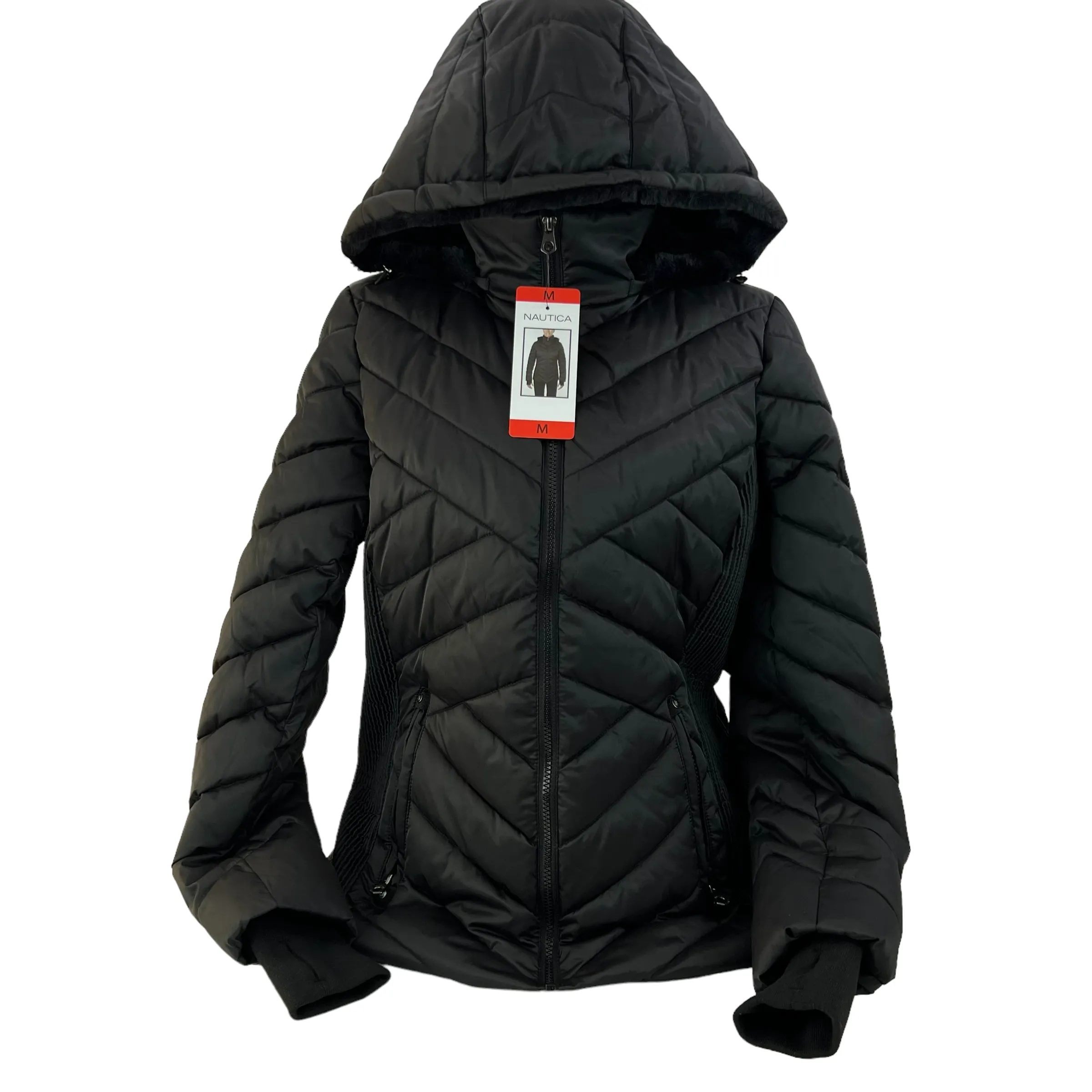 Nautica Water Resistant Quilted Puffer Jacket Size Medium