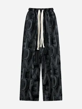 Niceprimes Urban Letter Embroidery Sweatpants