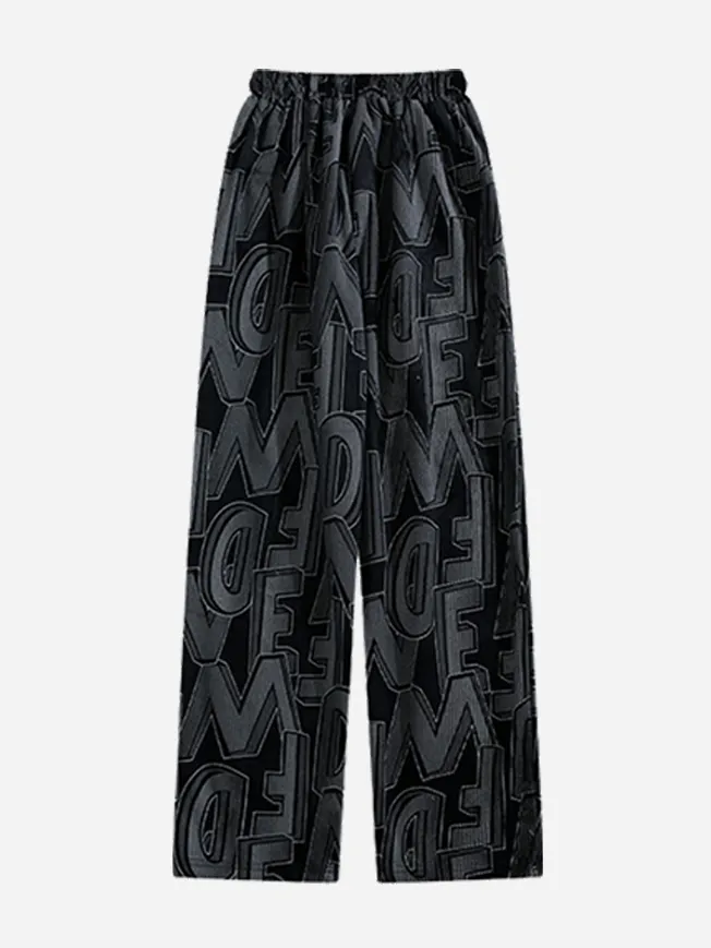 Niceprimes Urban Letter Embroidery Sweatpants