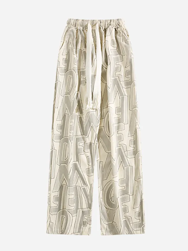 Niceprimes Urban Letter Embroidery Sweatpants