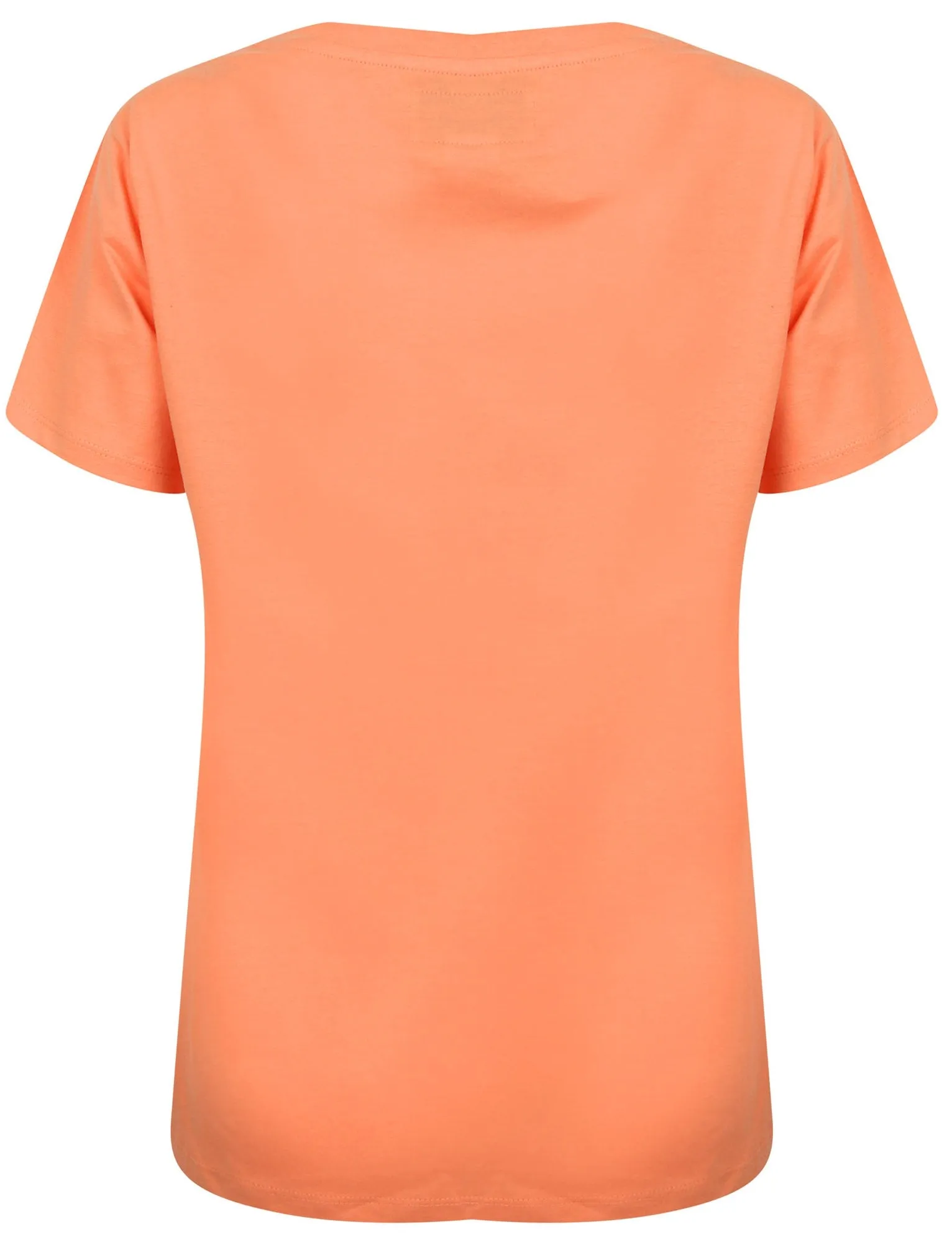 Nikita Motif Cotton Jersey T-Shirt In Sweet Peach - Tokyo Laundry