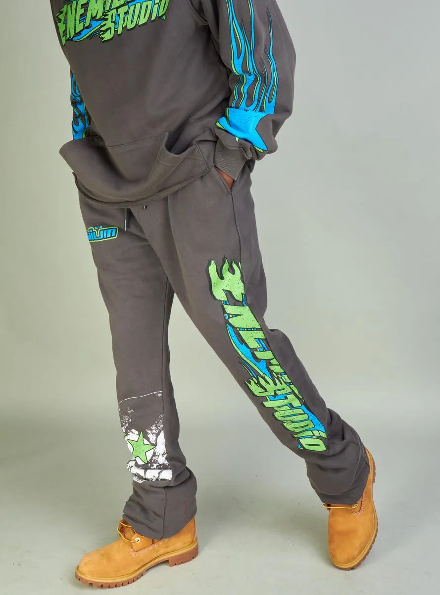 NME NYC Sweatpants NME Studio (Grey And Blue)