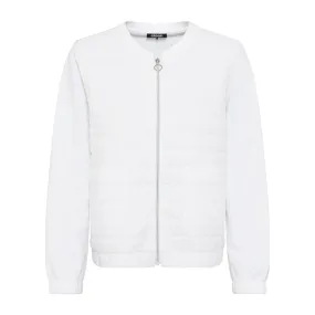 Olsen Jersey Style Jacket With Long Sleeves in Henny fit in White