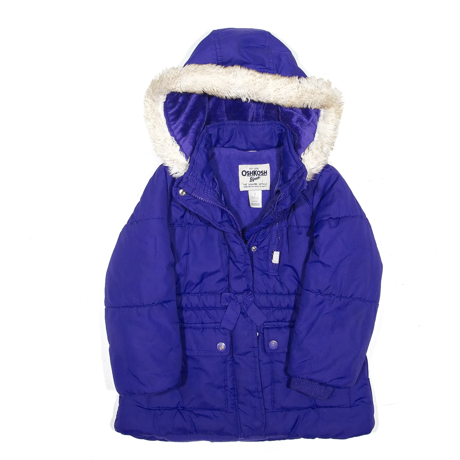 OSH KOSH Puffer Jacket Purple Girls 5 Years