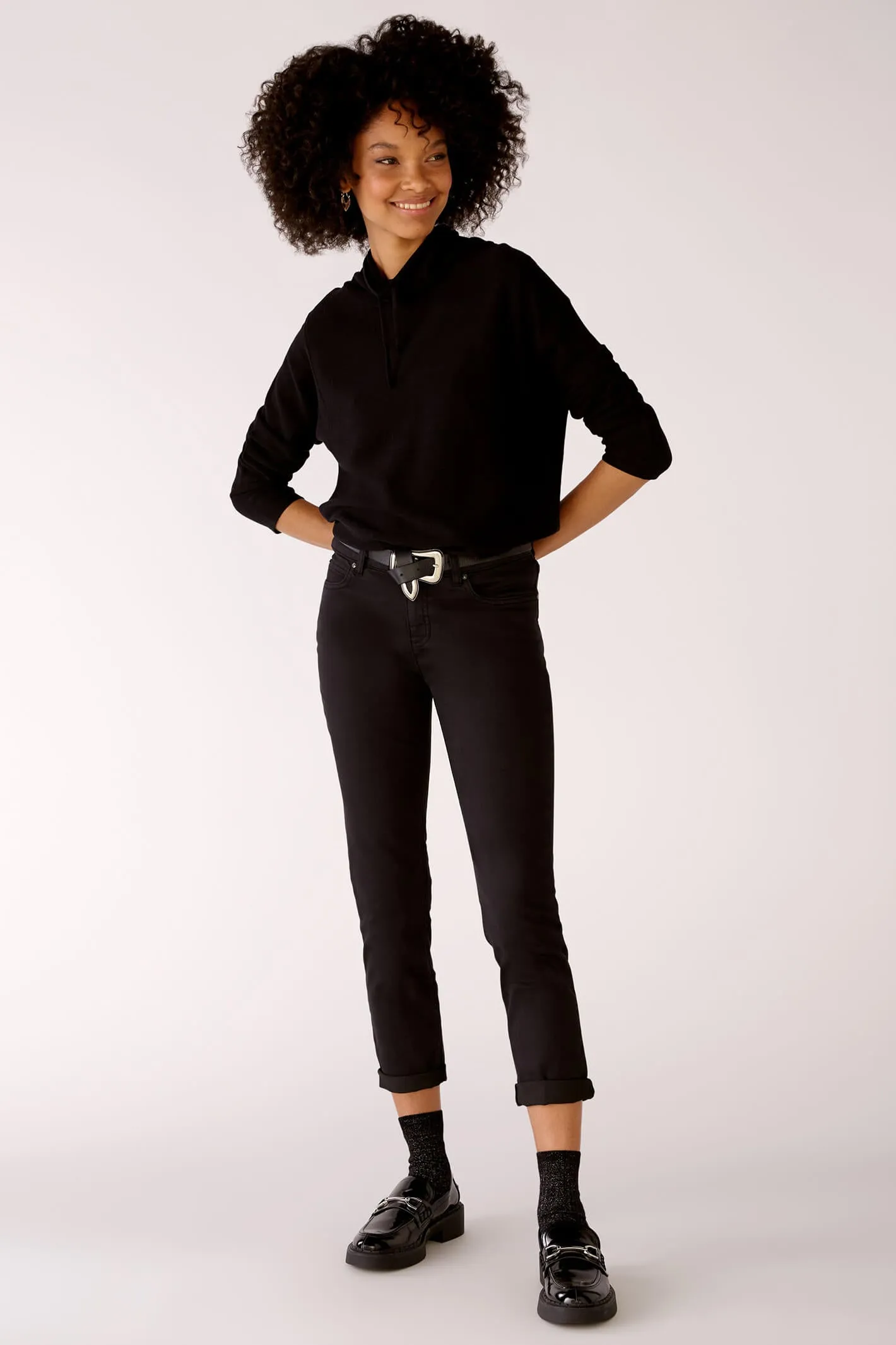 Oui 77984 Black Keiko Jumper