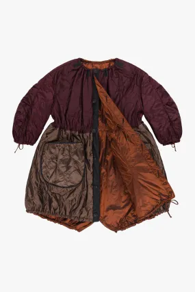 Parachute Quilt Parka - Wine / Amber
