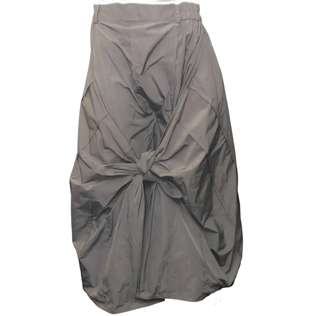 Parachute Style Tie Front Skirt - Grey