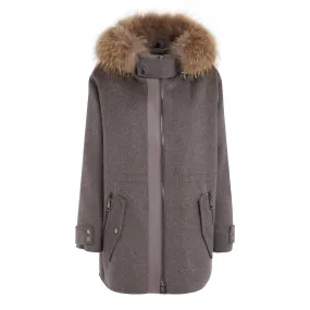 Parka in lana grigio