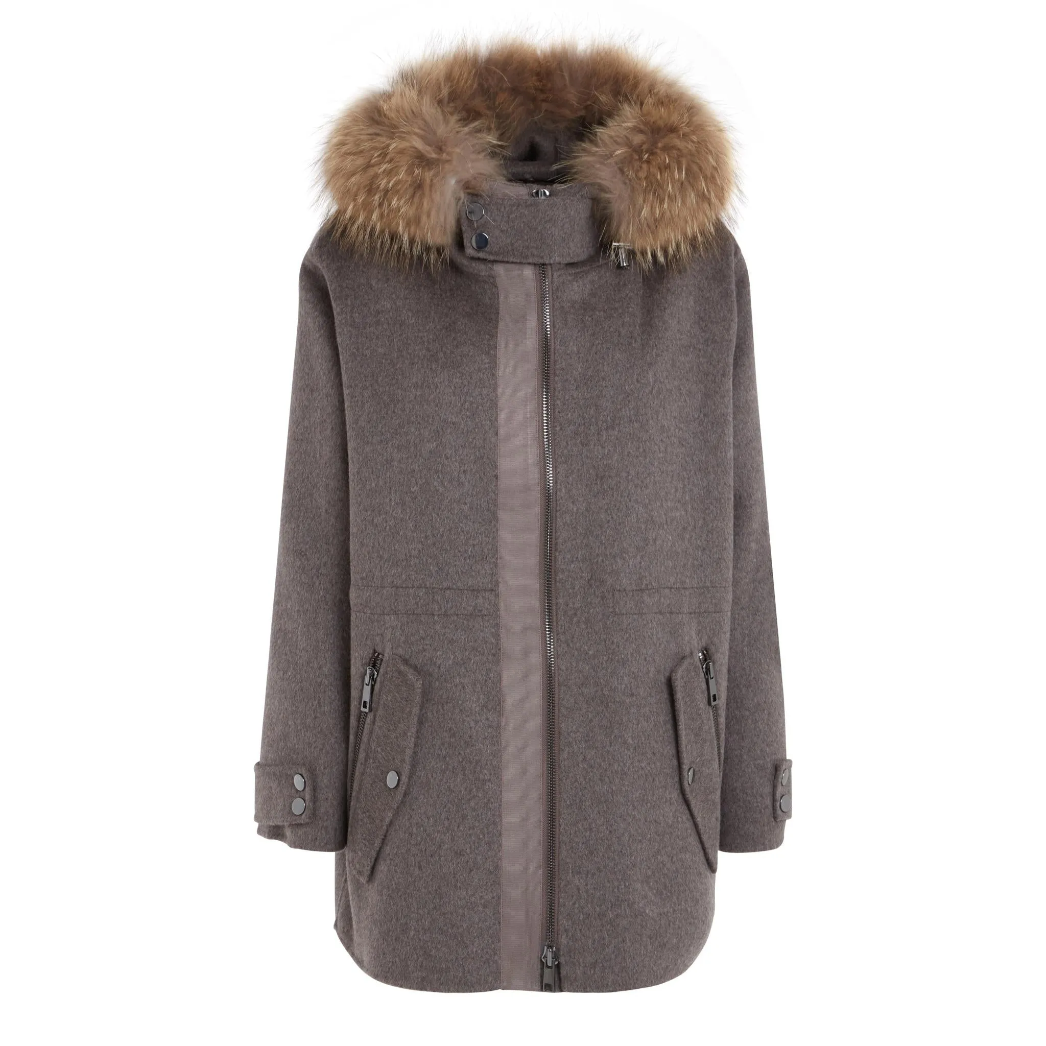 Parka in lana grigio