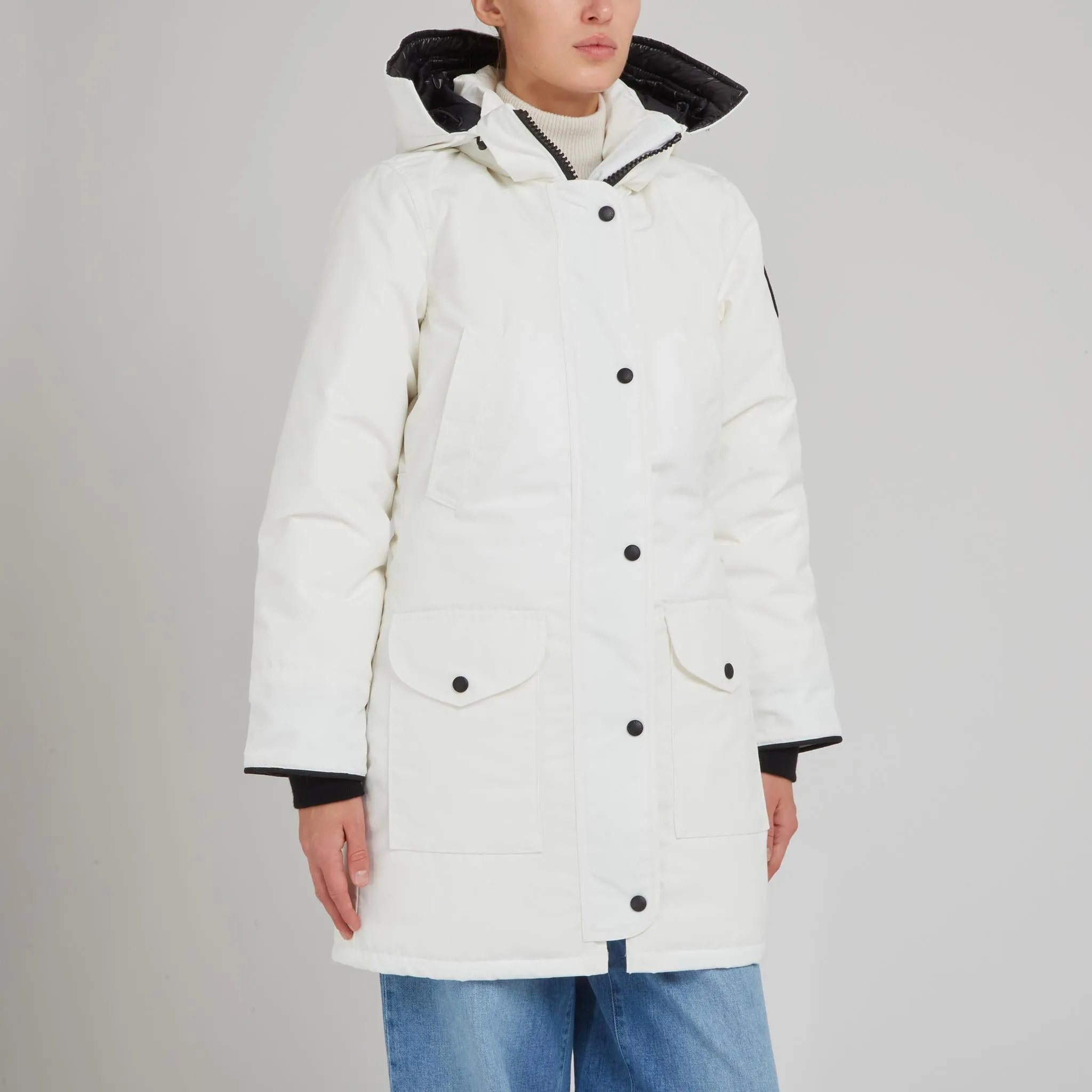 Parka "Trillium" in tessuto bianco