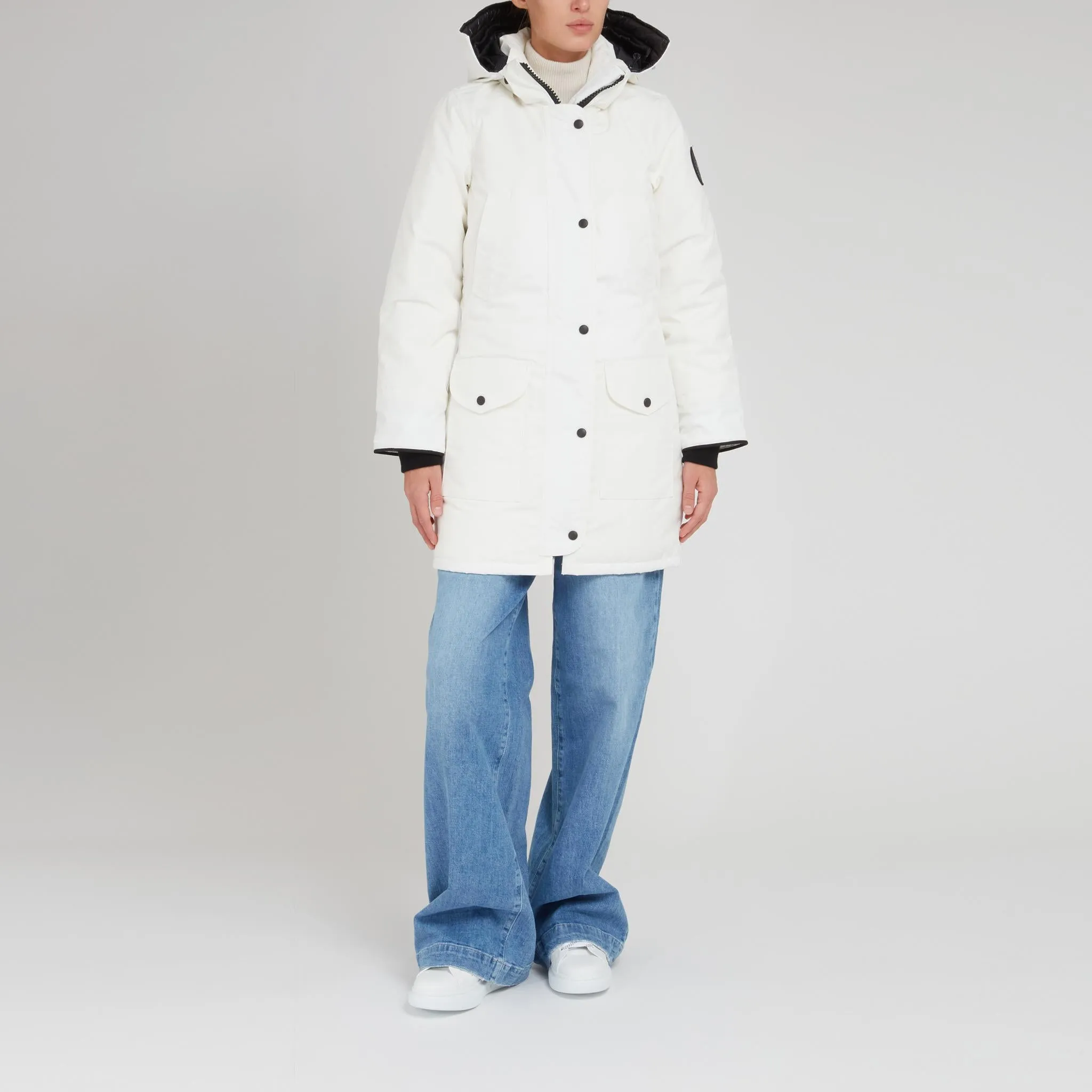 Parka "Trillium" in tessuto bianco