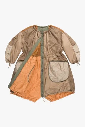 Patchwork Parachute Parka - Oak / Caramel