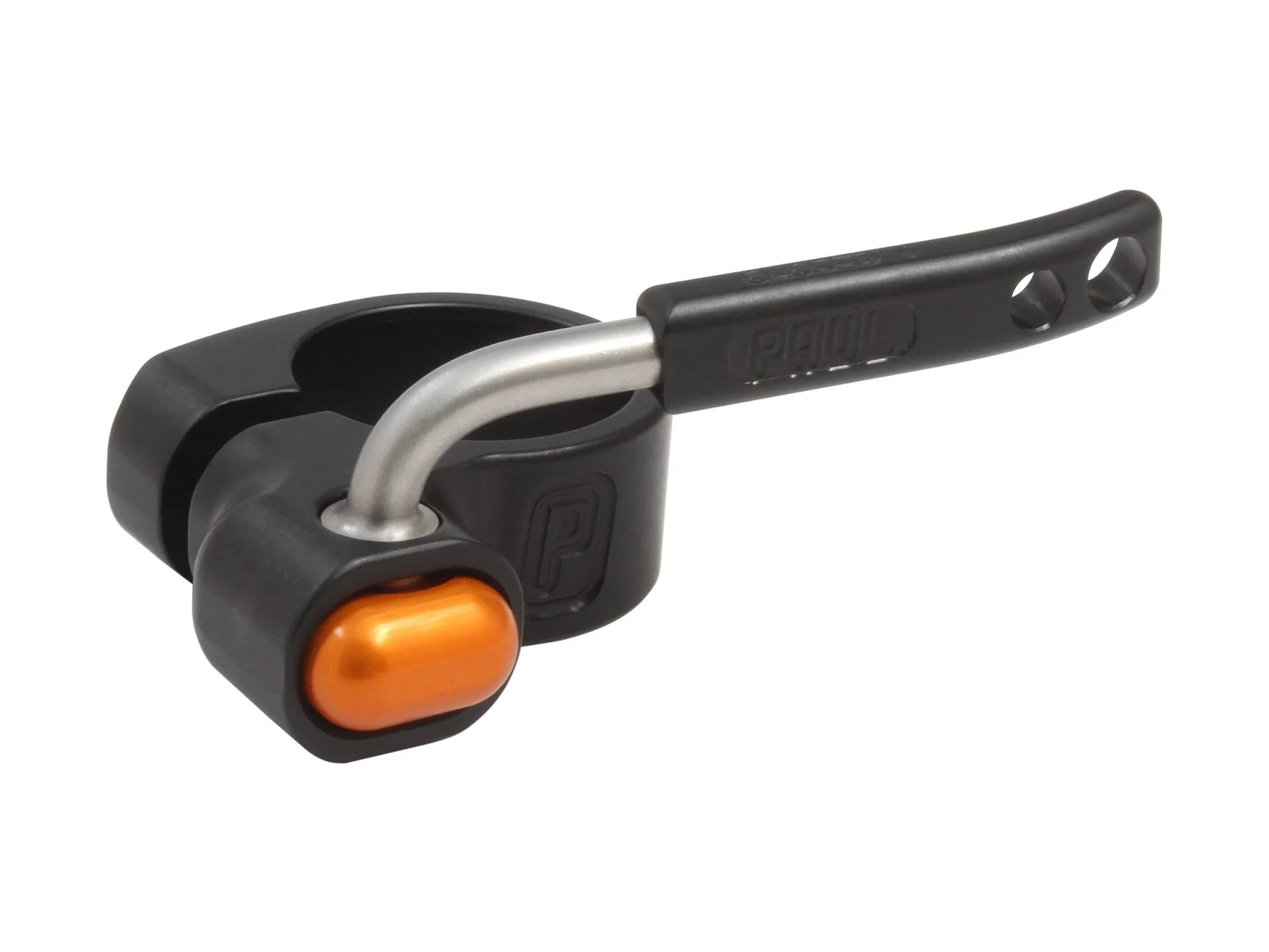 Paul Components Quick Release Seatpost Collar - Black with Orange