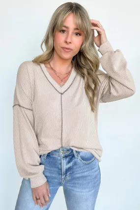 Perfect Option Ribbed Knit Relaxed Top - FINAL SALE