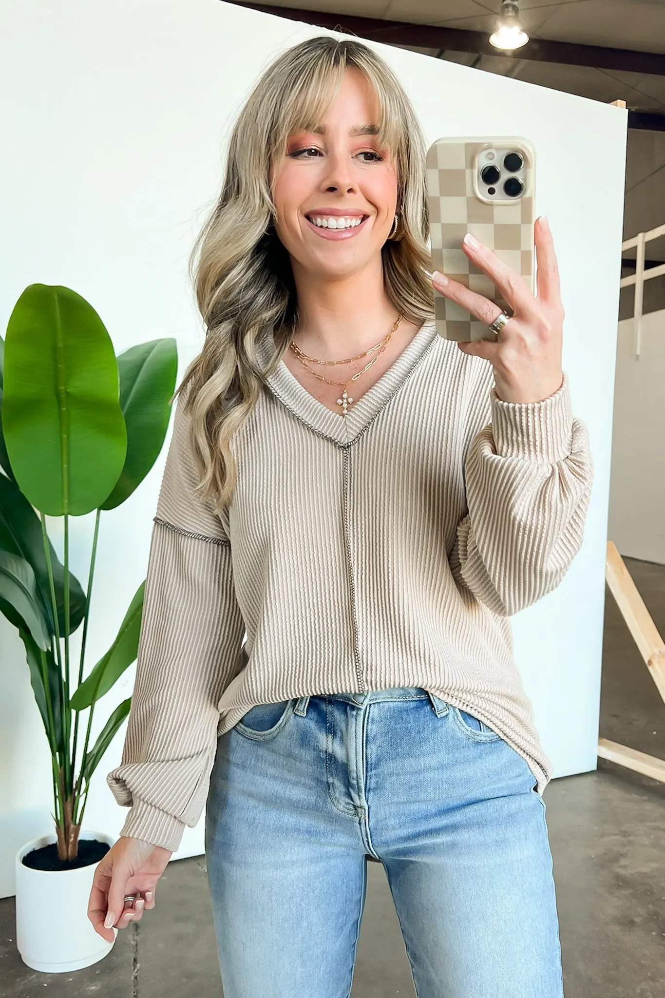 Perfect Option Ribbed Knit Relaxed Top - FINAL SALE