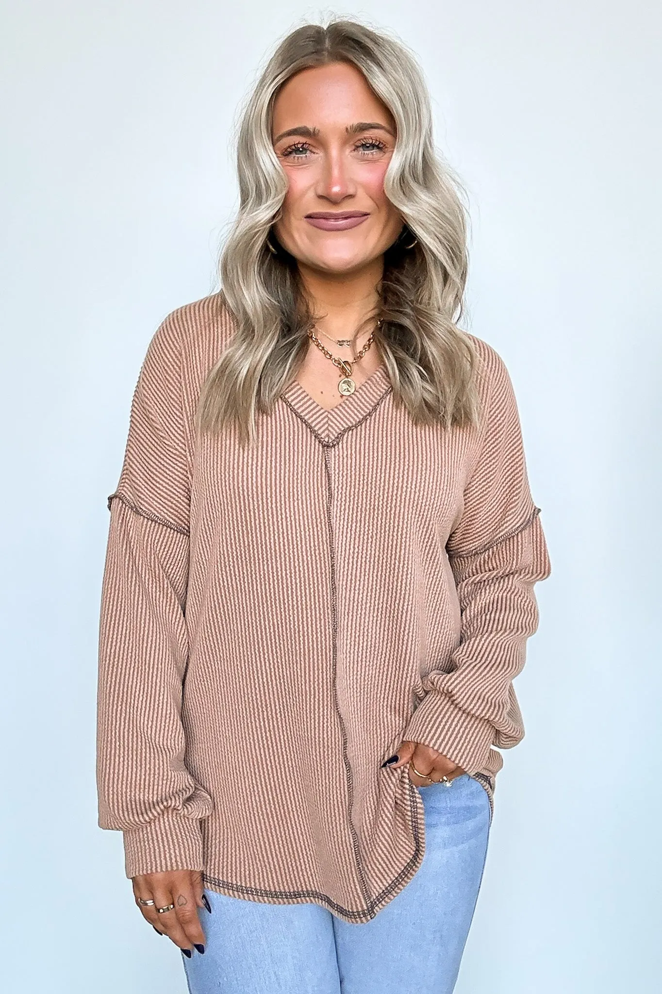 Perfect Option Ribbed Knit Relaxed Top - FINAL SALE