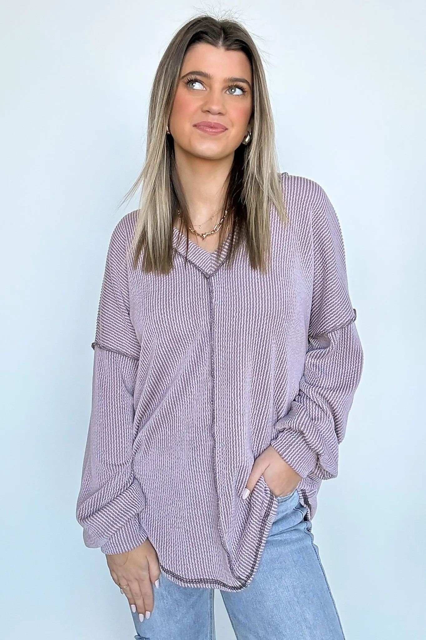 Perfect Option Ribbed Knit Relaxed Top - FINAL SALE